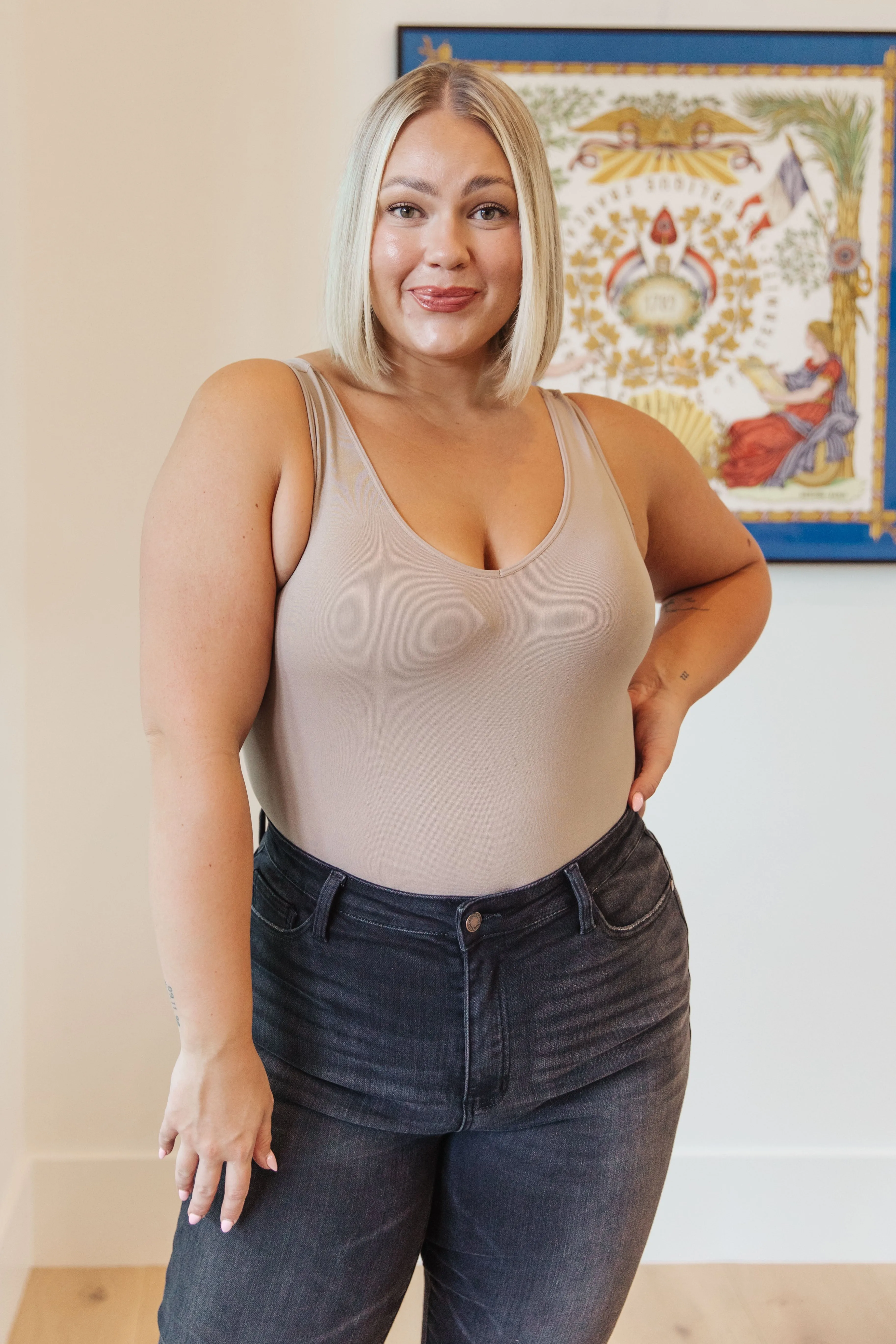 Start From Scratch Basics Bodysuit In Light Mocha