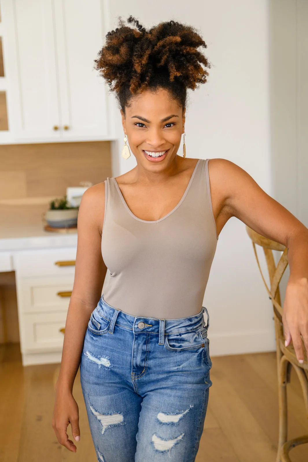 Start From Scratch Basics Bodysuit In Light Mocha