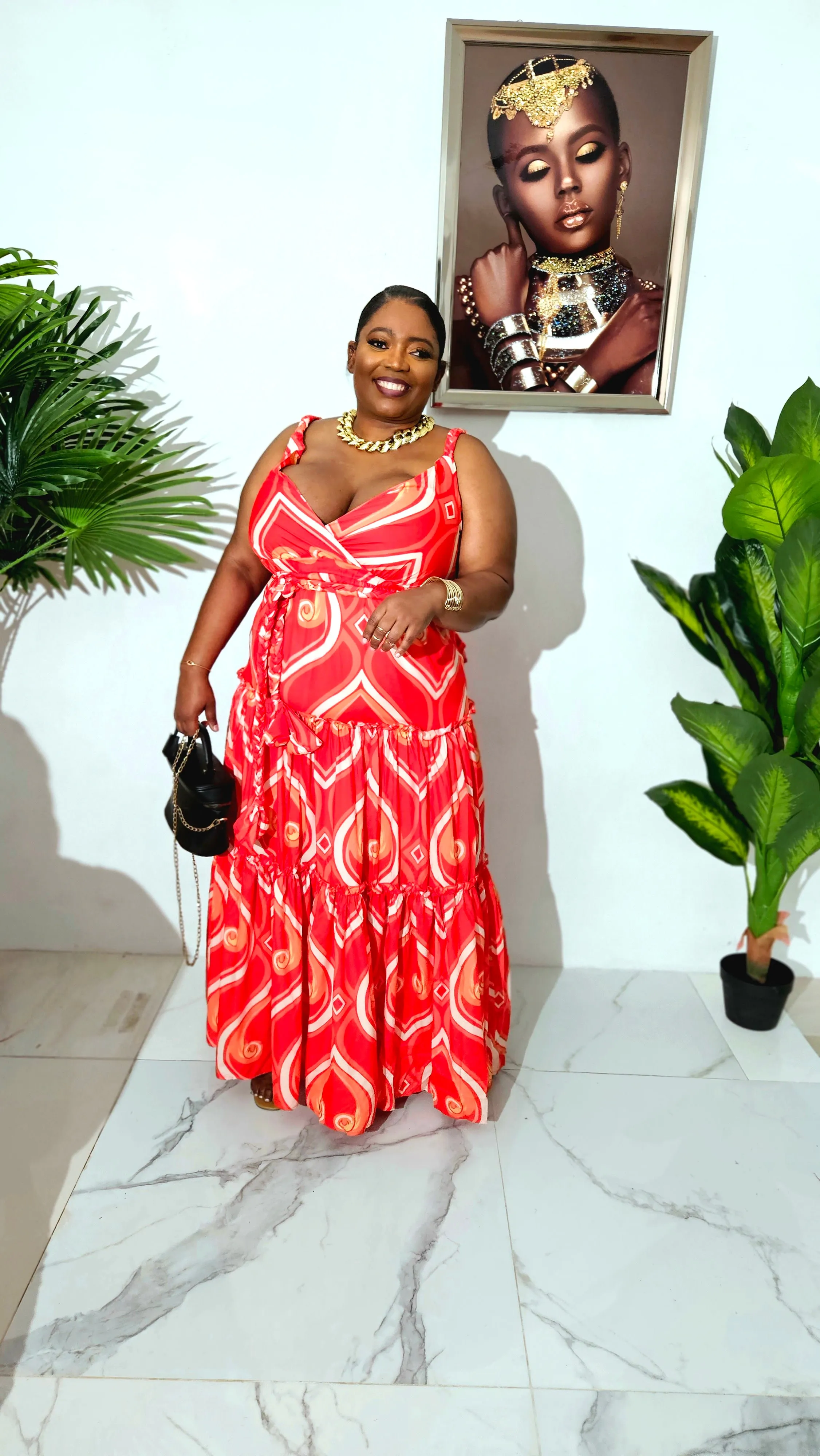 Sunset Goddess Maxi Dress || Orange