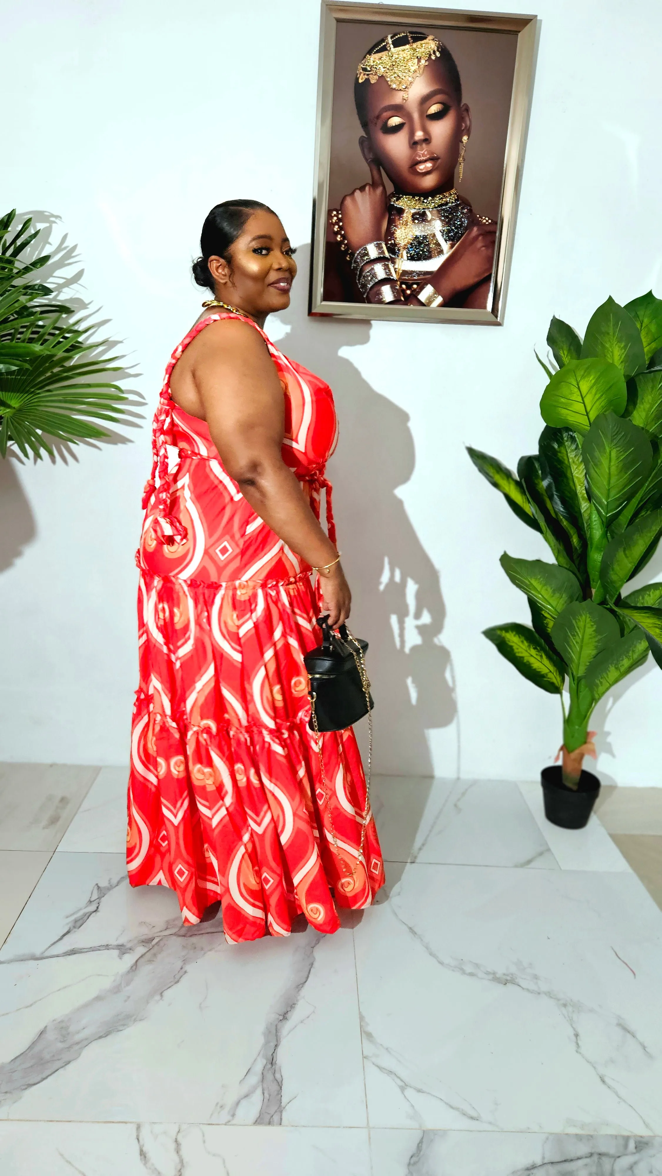 Sunset Goddess Maxi Dress || Orange
