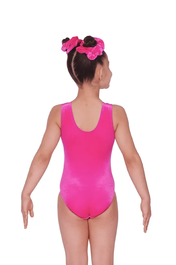The Zone Angel Velour Sleeveless Leotard with Heart Motif Z676ANG