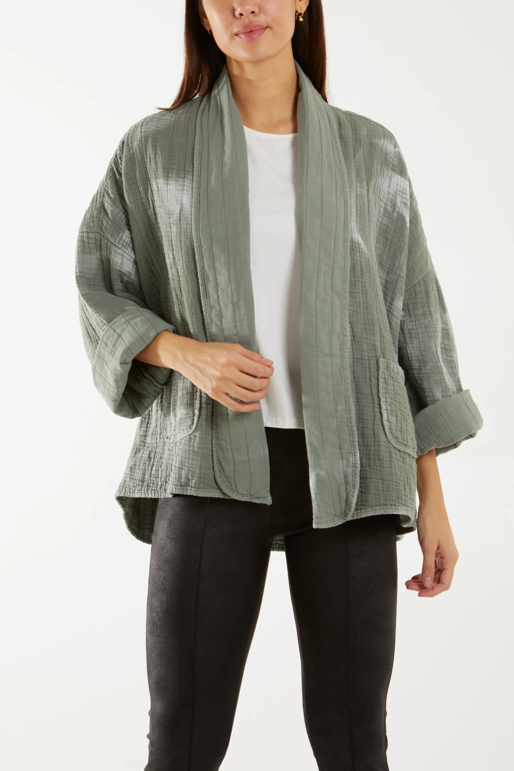 Tie Dye Cheese Cloth Kimono Jacket