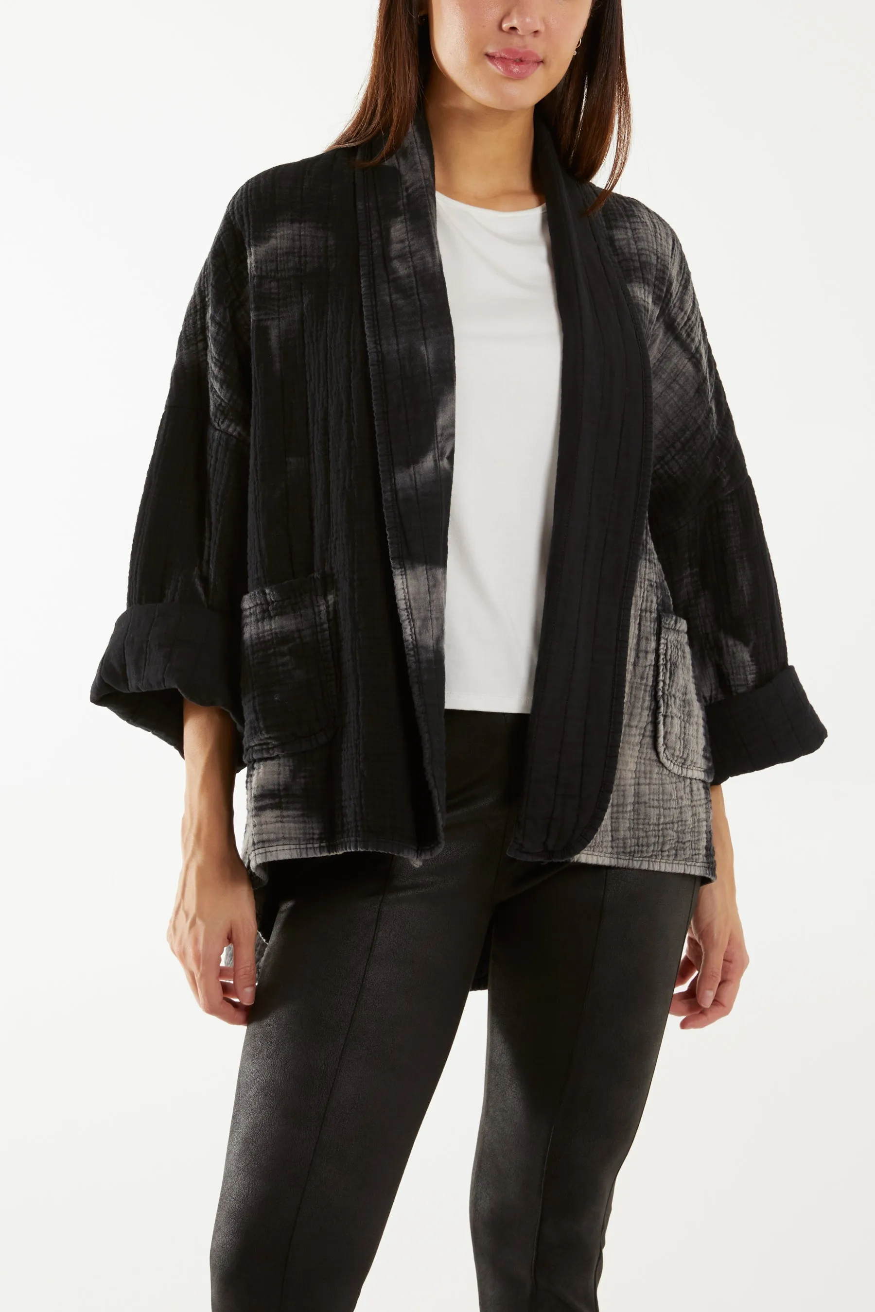 Tie Dye Cheese Cloth Kimono Jacket