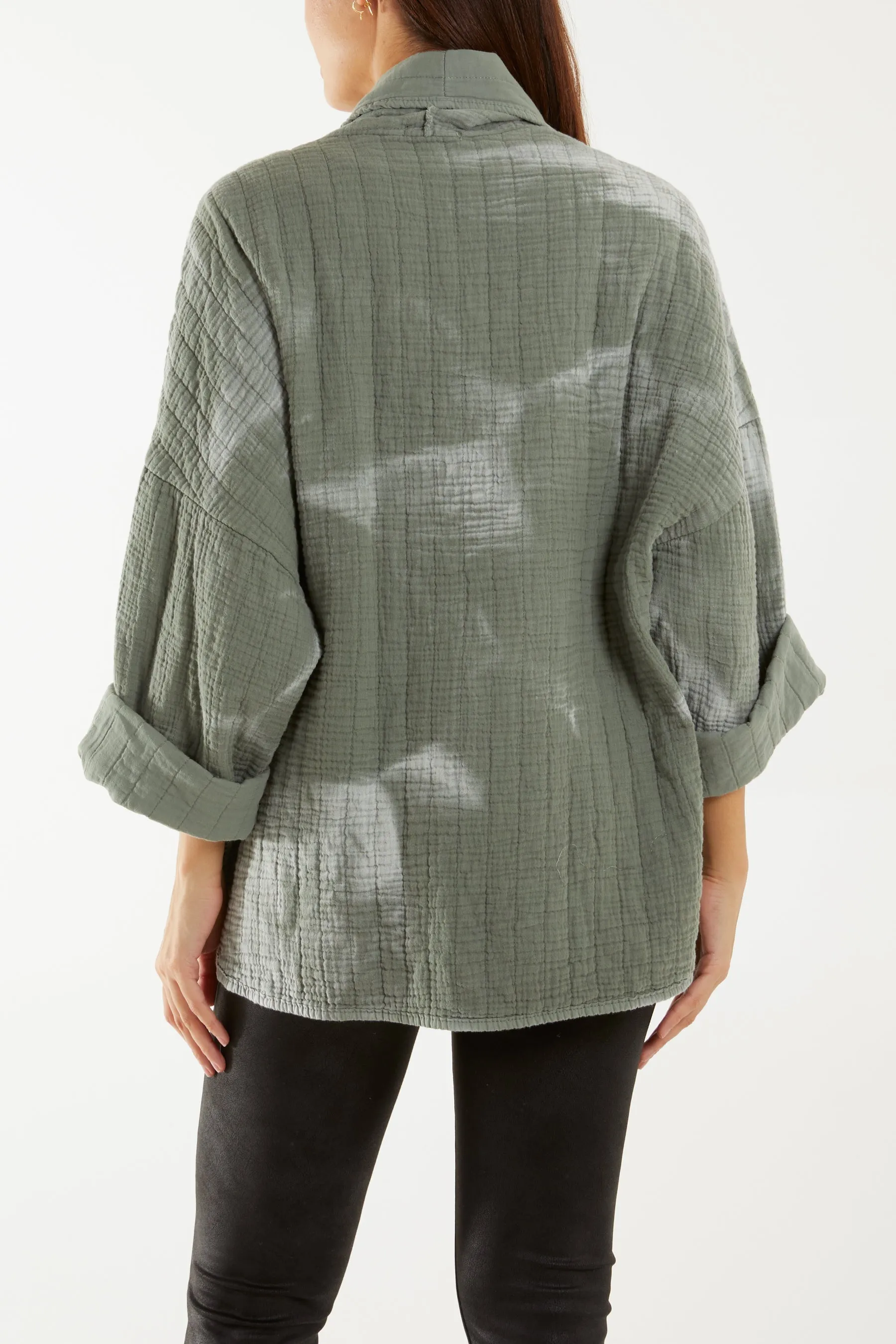 Tie Dye Cheese Cloth Kimono Jacket