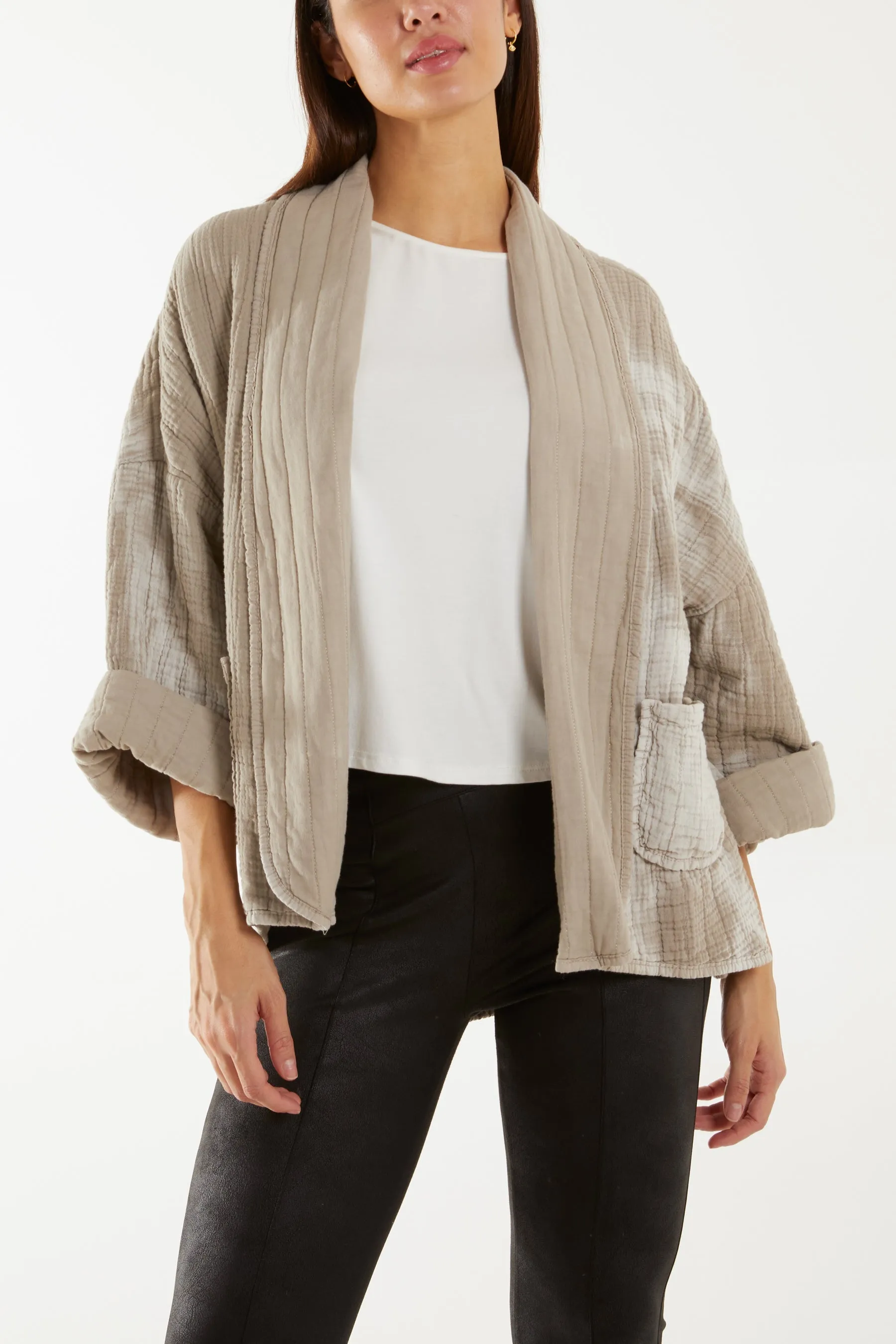 Tie Dye Cheese Cloth Kimono Jacket