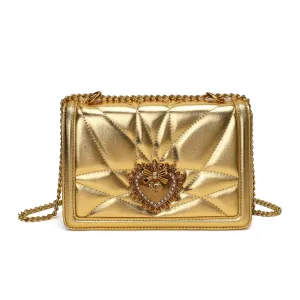 Tiffany & Fred Quilted Sheepskin Heart Shaped Hardware