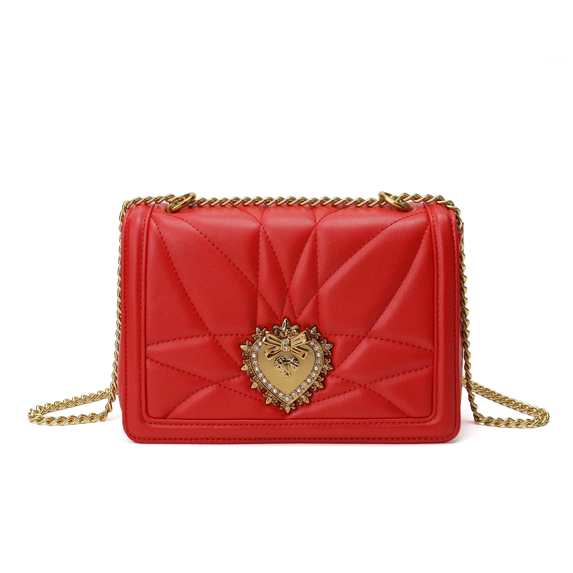 Tiffany & Fred Quilted Sheepskin Heart Shaped Hardware