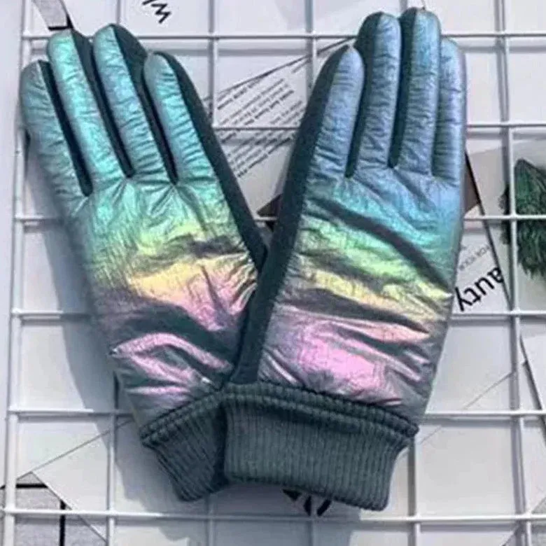 Torv Metallic Puffer Gloves
