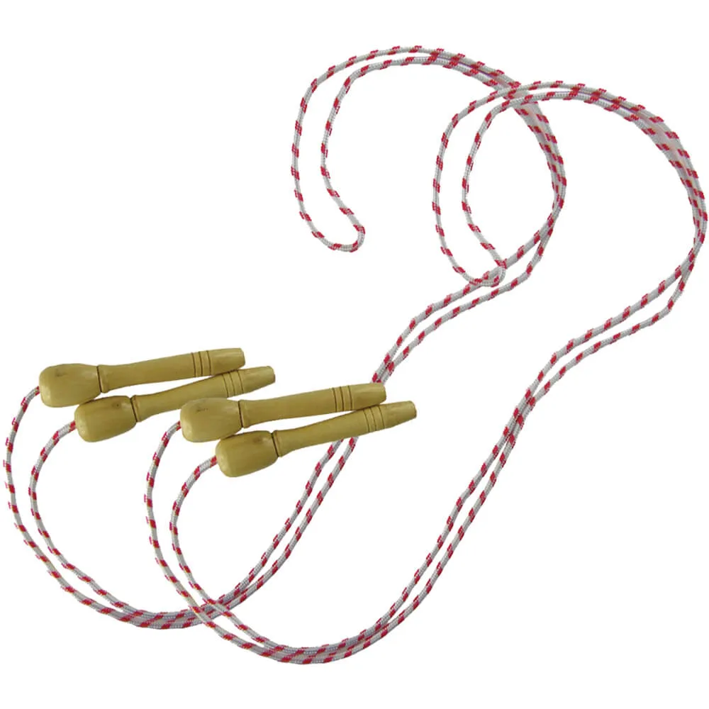 Tuftex 7ft Cotton Skipping Ropes with Wooden Handles | 12 Pack