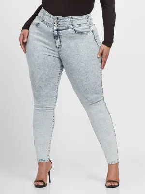 Ultra High-Rise 3 Button Yoke Skinny Jeans - Short Inseam