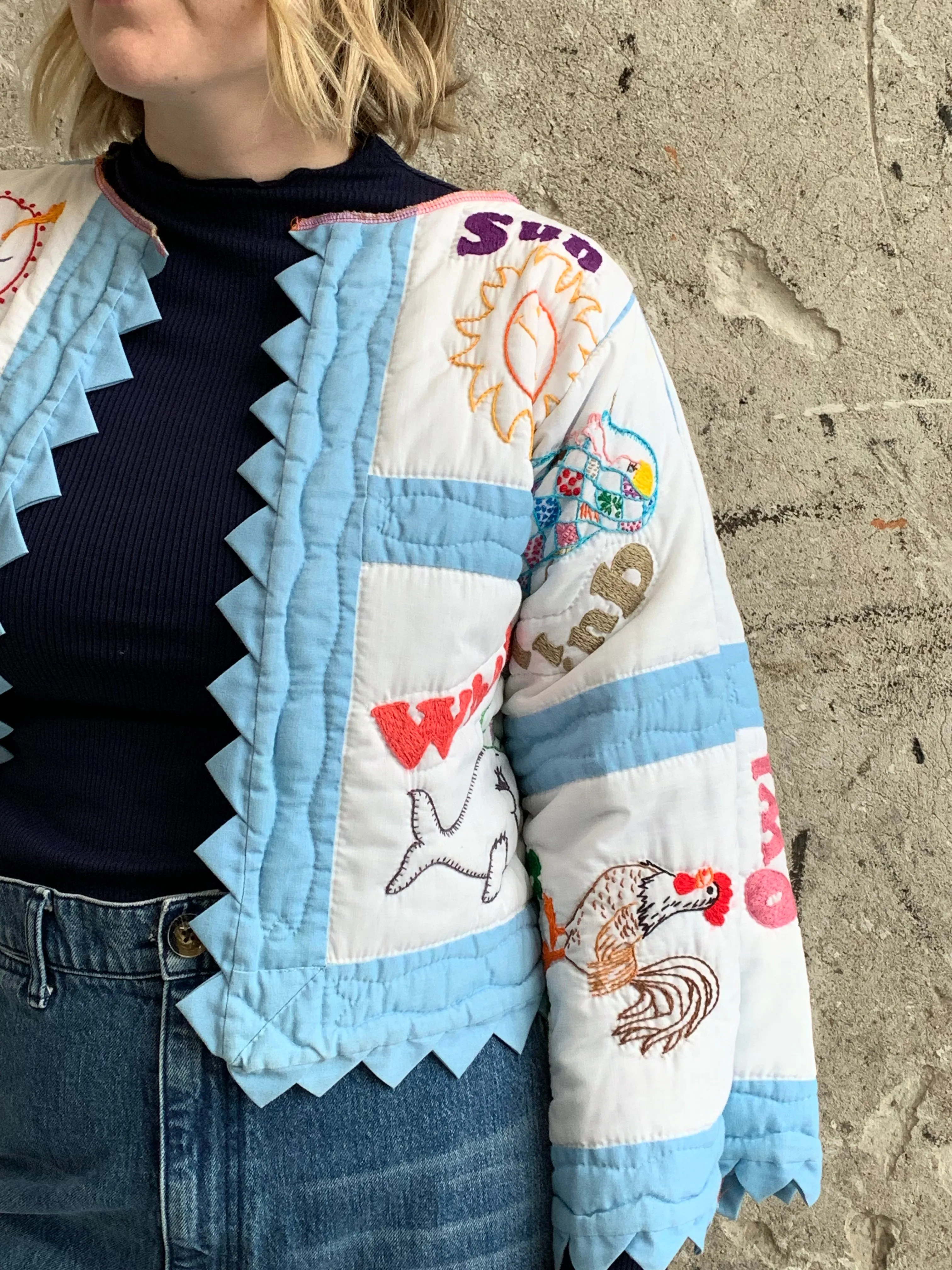 upcycled quilted jacket
