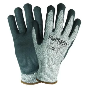 Wells Lamont FlexTech™ Y9236 Hi-Viz Yellow Sandy Nitrile Palm Cut Glove, Large, Y9236L