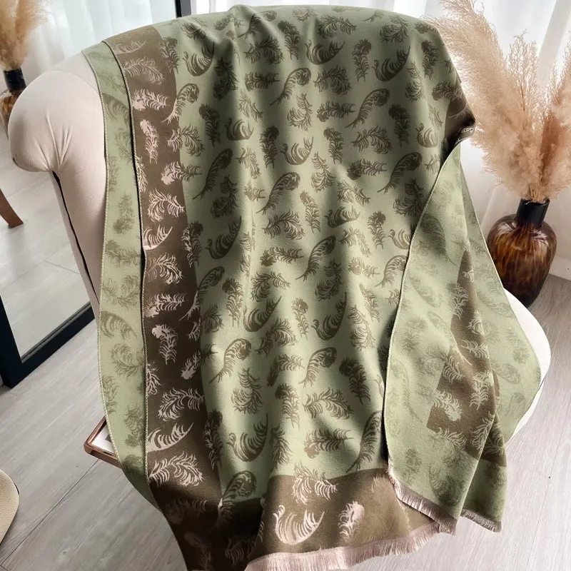 Women Scarf Warm British Style Thicken