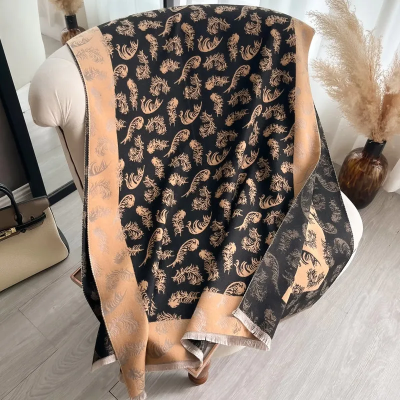 Women Scarf Warm British Style Thicken