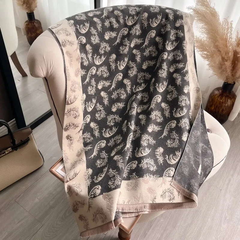 Women Scarf Warm British Style Thicken