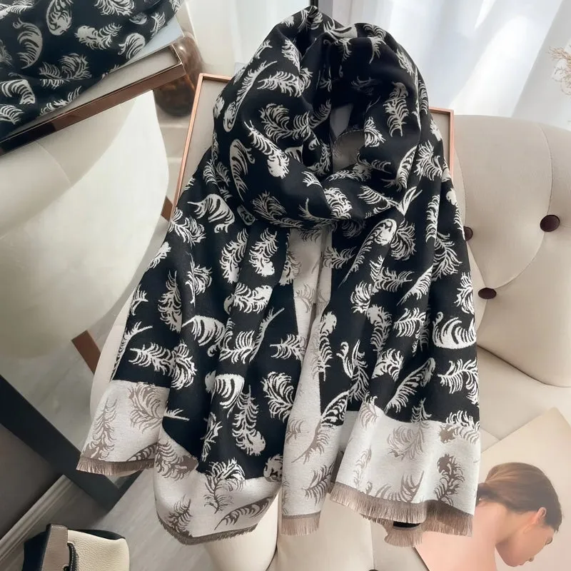 Women Scarf Warm British Style Thicken