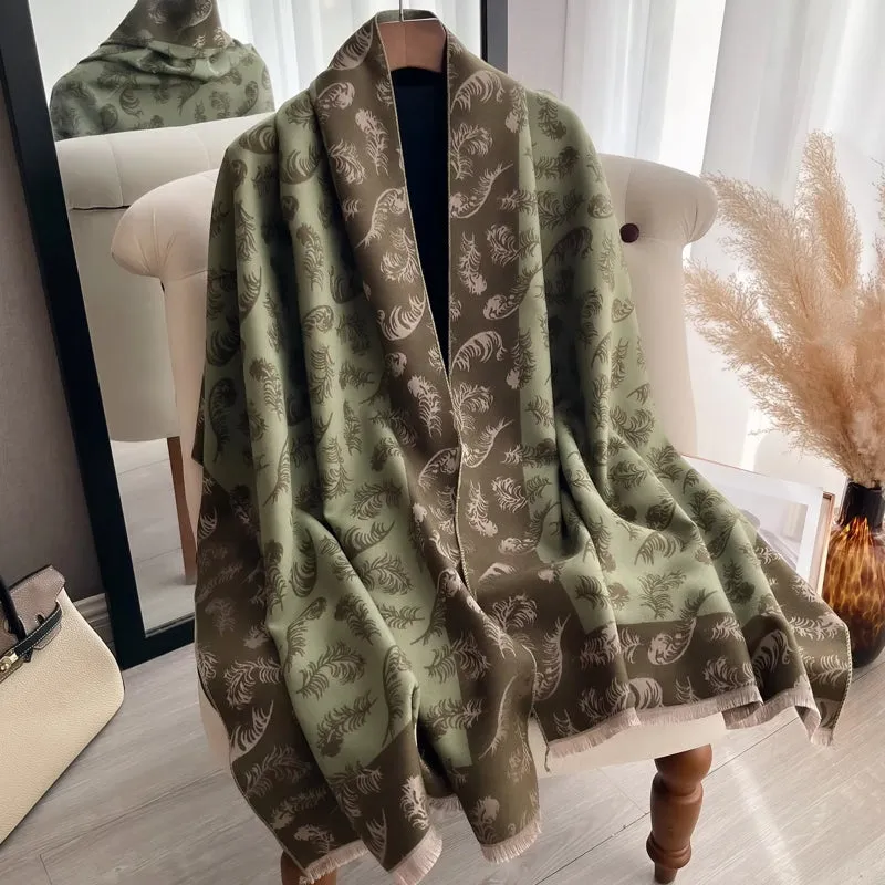 Women Scarf Warm British Style Thicken