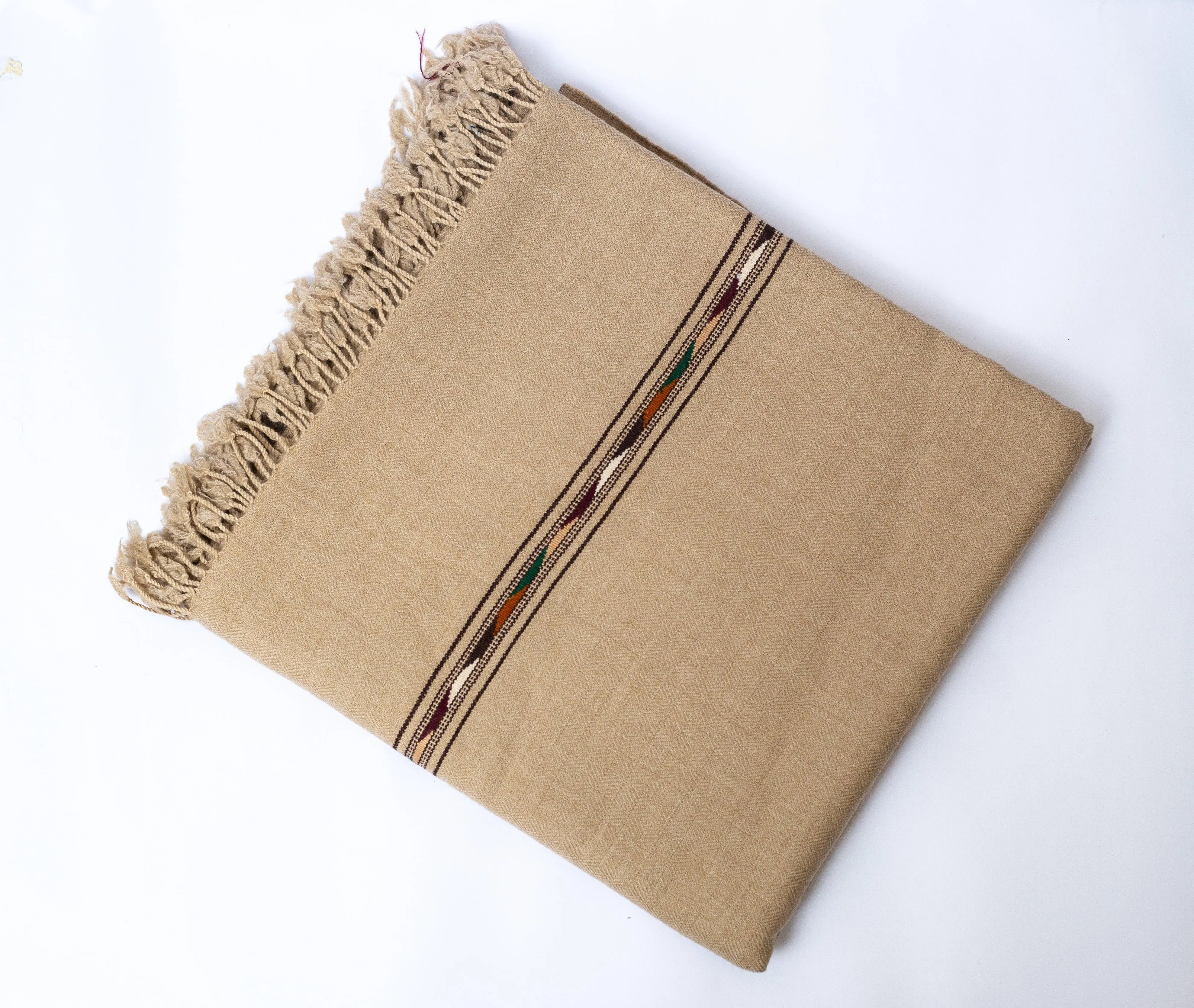 Wool Shawl Light Brown