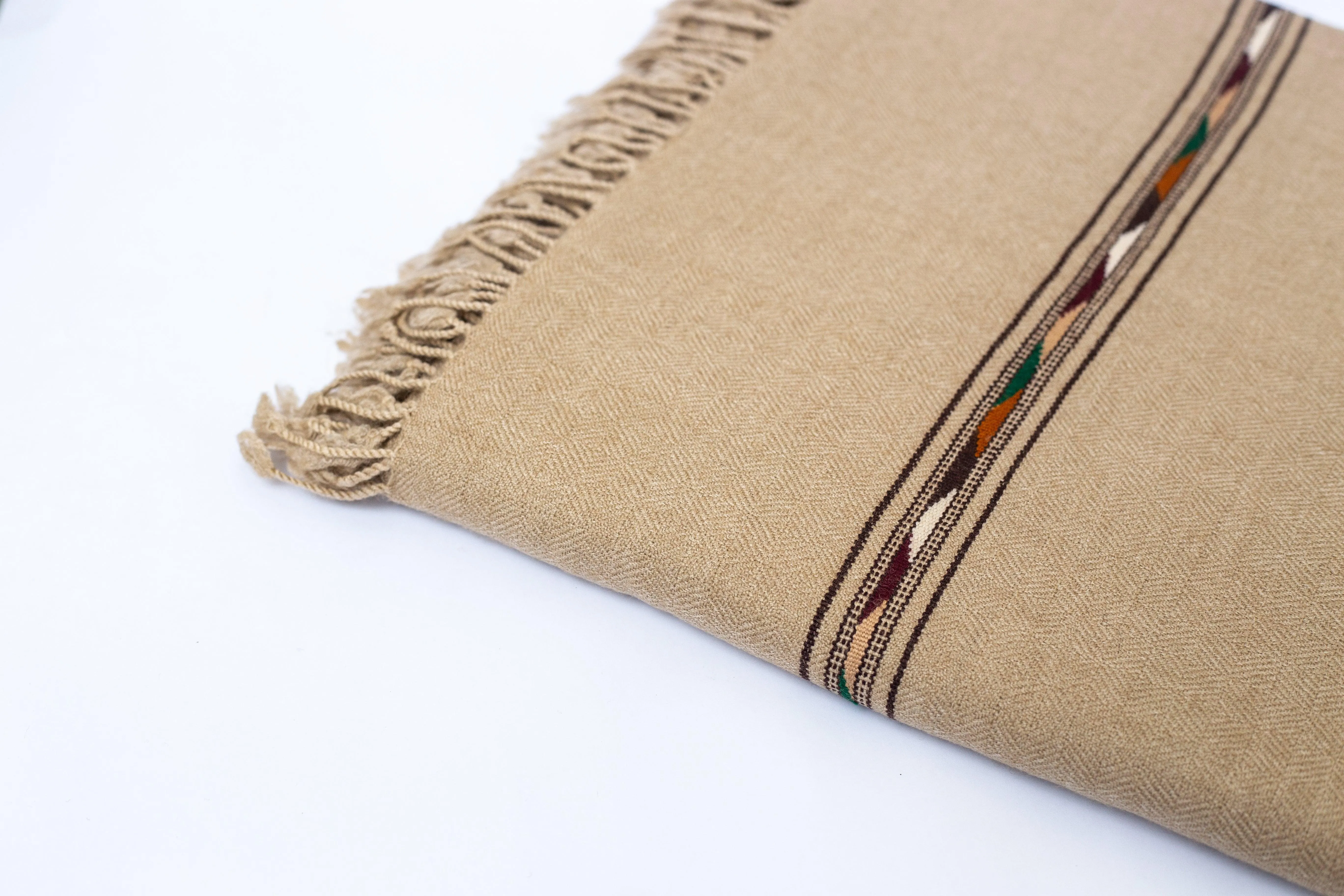 Wool Shawl Light Brown