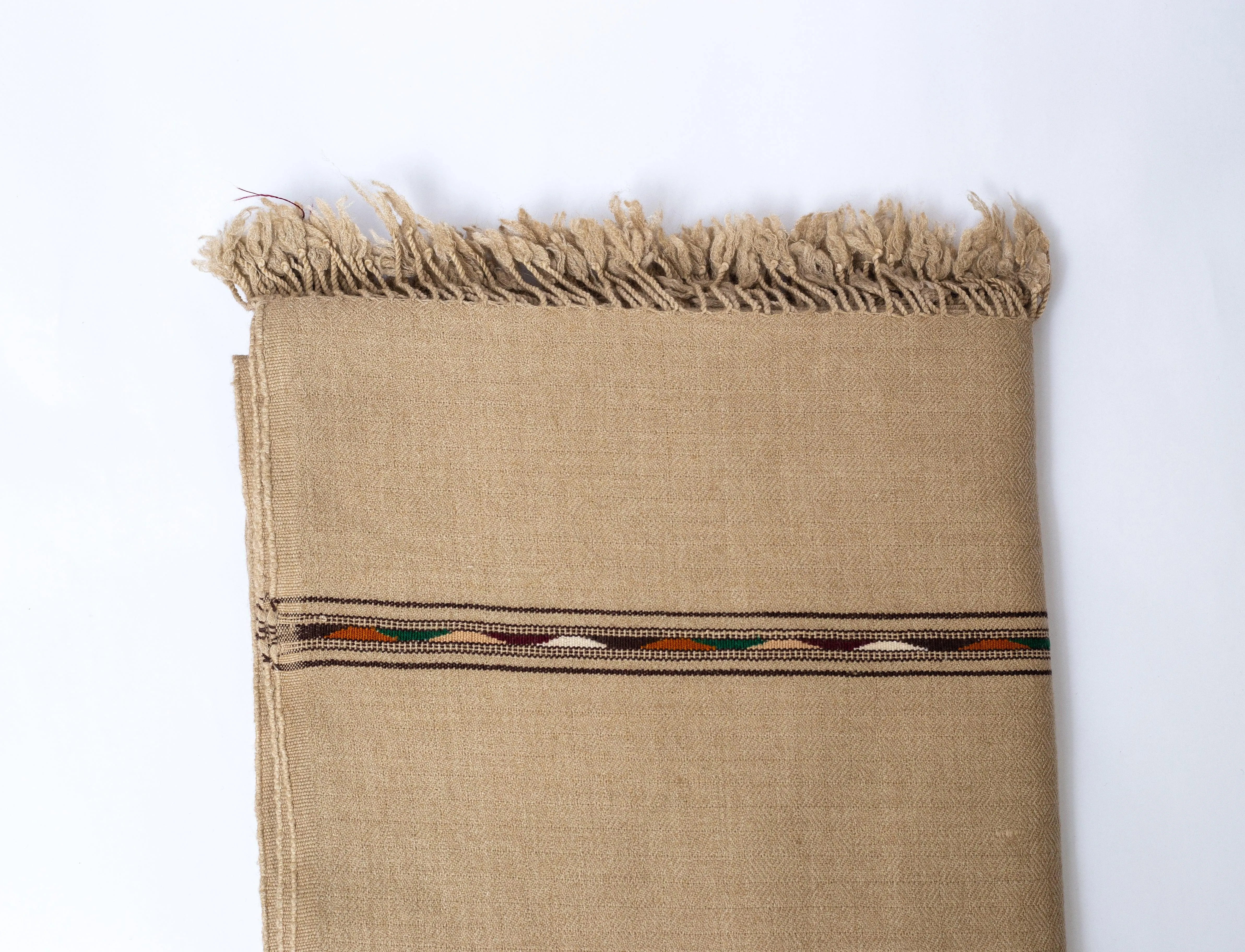 Wool Shawl Light Brown