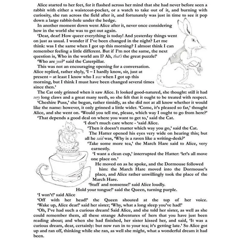 Writing Gloves - Alice in Wonderland