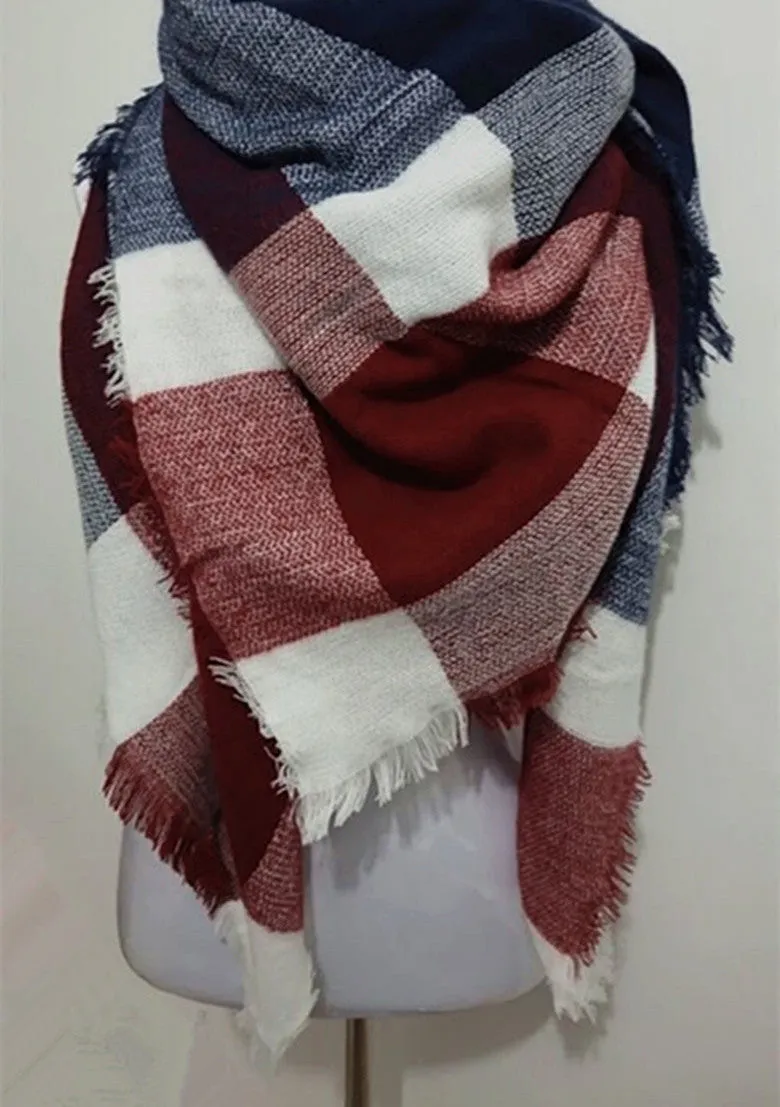 za winter scarf Tartan Scarf women desigual Plaid Scarf cuadros er Unisex Acrylic Basic Shawls warm bufandas