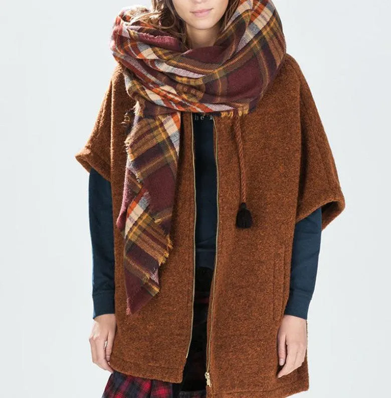 za winter scarf Tartan Scarf women desigual Plaid Scarf cuadros er Unisex Acrylic Basic Shawls warm bufandas