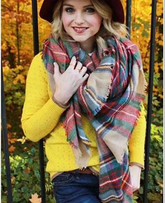 za winter scarf Tartan Scarf women desigual Plaid Scarf cuadros er Unisex Acrylic Basic Shawls warm bufandas