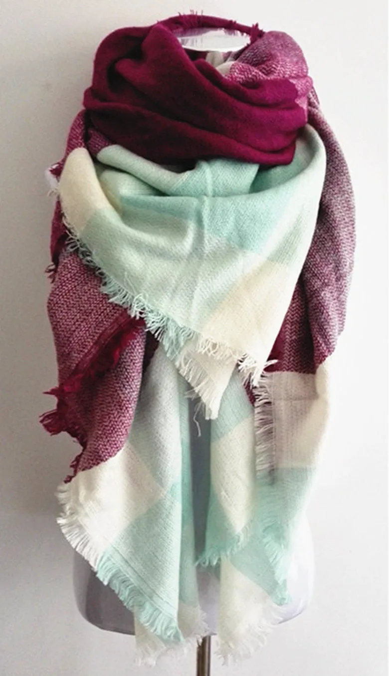 za winter scarf Tartan Scarf women desigual Plaid Scarf cuadros er Unisex Acrylic Basic Shawls warm bufandas