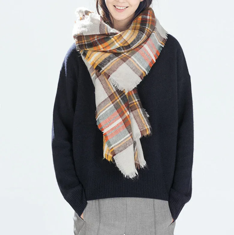 za winter scarf Tartan Scarf women desigual Plaid Scarf cuadros er Unisex Acrylic Basic Shawls warm bufandas