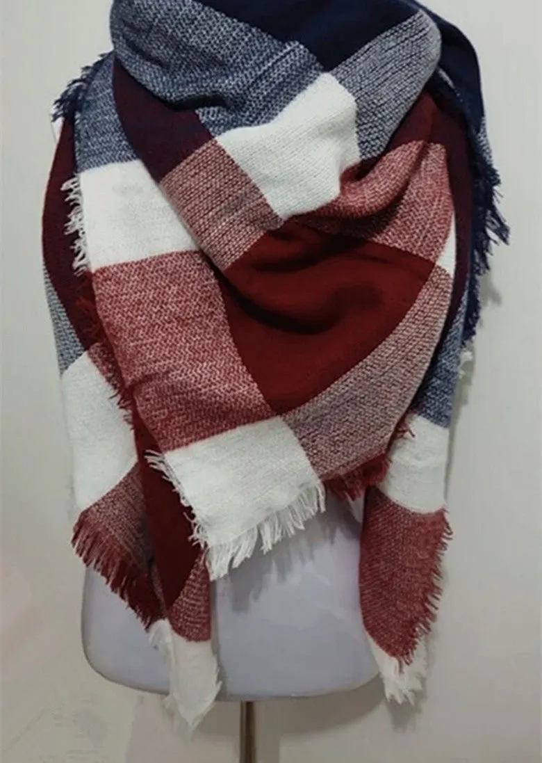za winter scarf Tartan Scarf women desigual Plaid Scarf cuadros er Unisex Acrylic Basic Shawls warm bufandas