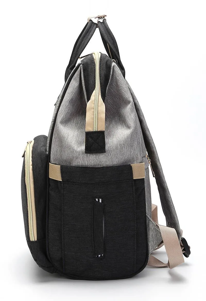 Zebra Babies - Nappy Bag Backpack Dusty Pink and Grey Essential